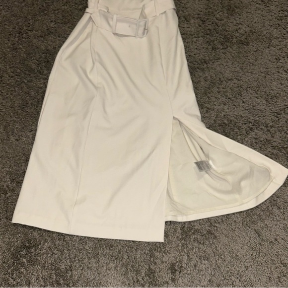 NWT Banana Republic Cream Belted Midi Sheath Dress - Picture 8 of 10